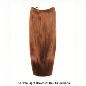 Authentic Halo Luxury Human Hair Extensions item #105 20” light brown 6